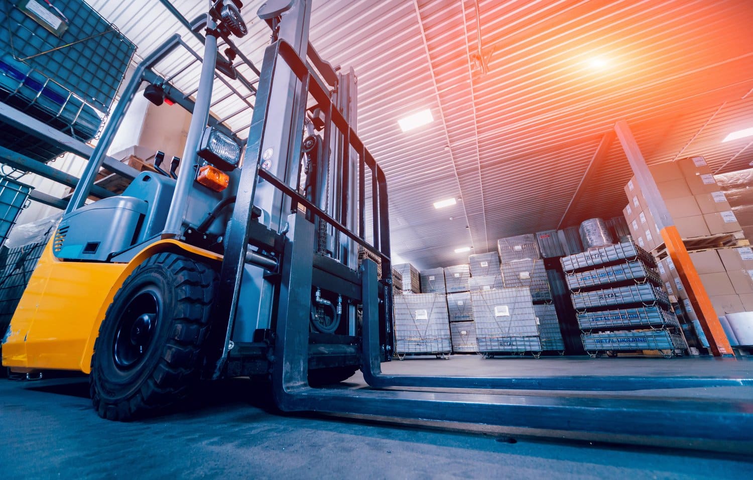 fork lift at warehouse